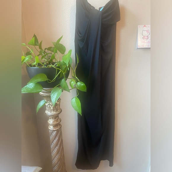 🌹 SILK Strapless Black maxi dress NWT size Small - Picture 4 of 12